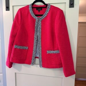 Talbots Red Blazer with Black Accents